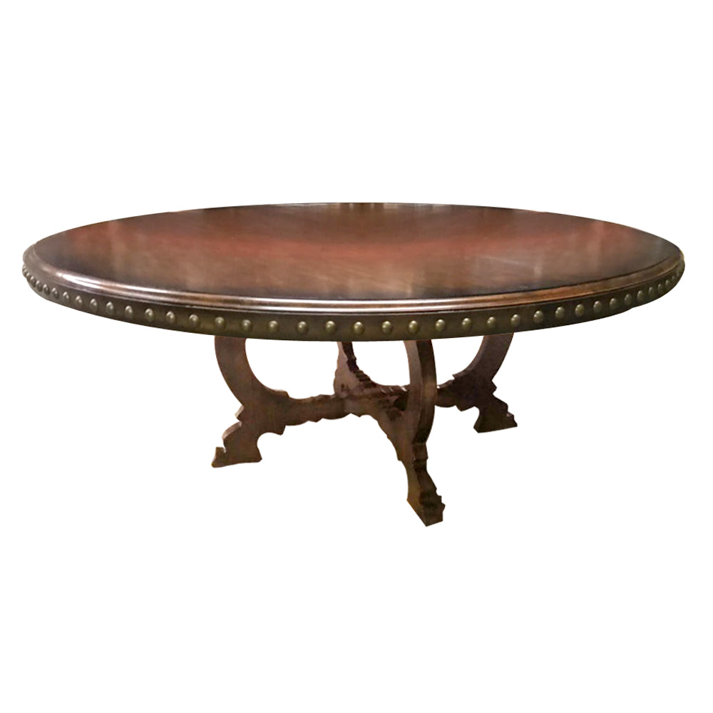 Alba Round Wood Top Traditional Dining Table