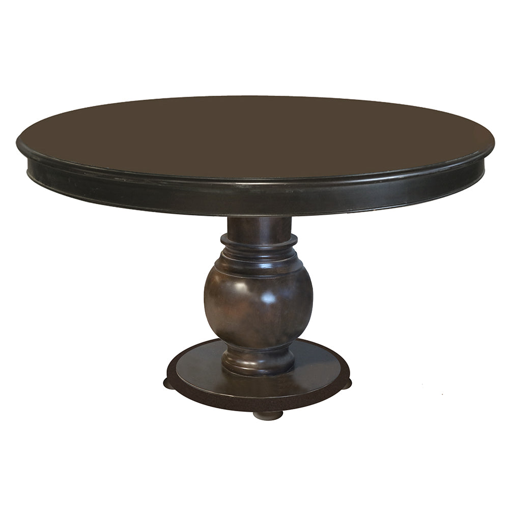 Round Wood Top Traditional Dining Table