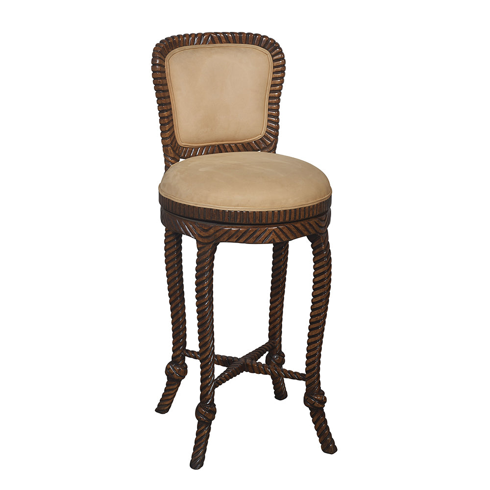 Rope Swivel Barstool Traditional Furniture