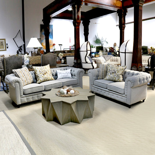 The Evana Tufted Sofa Loveseat Furniture Set
