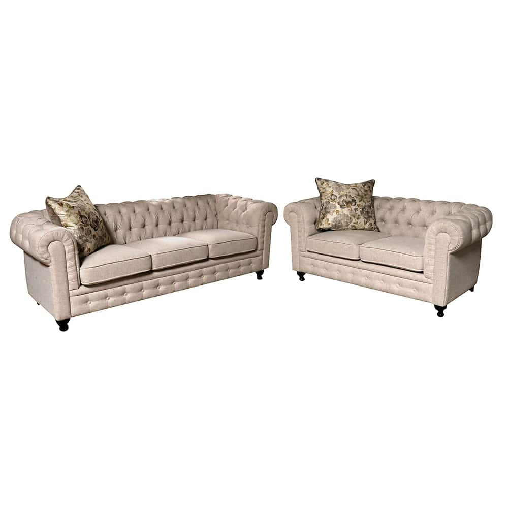 The Evana Tufted Sofa Loveseat Furniture Set