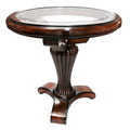 Trillium Glass-Top Transitional Accent Table