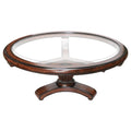Trillium Glass-Top Transitional Coffee Table