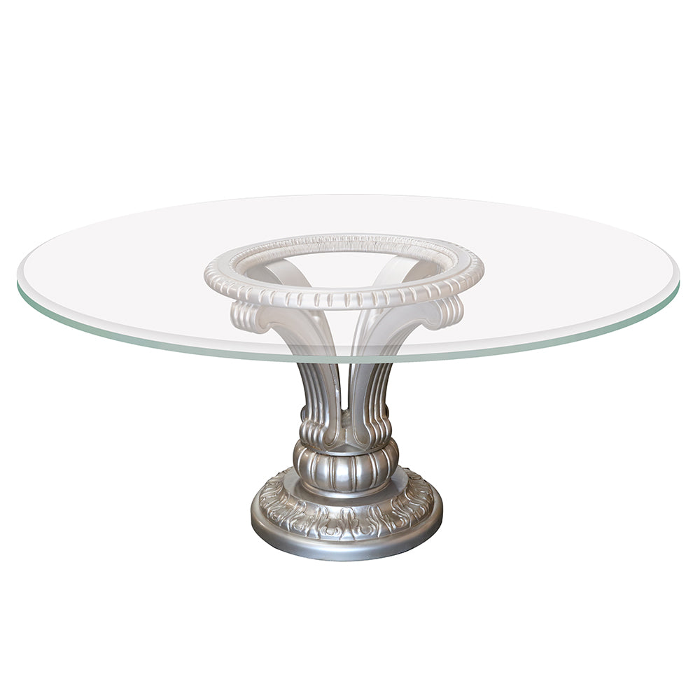 Tulip Round Glass Top Dining Table