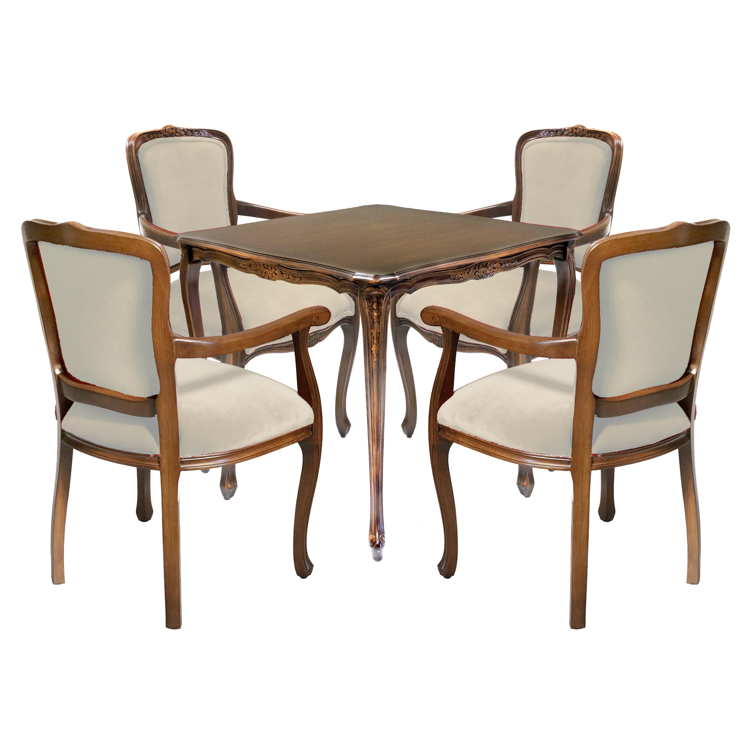 Vintage French Louis XV Game Table Set