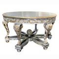Ana Round Wood Top Traditional Entry Table_S200T_1