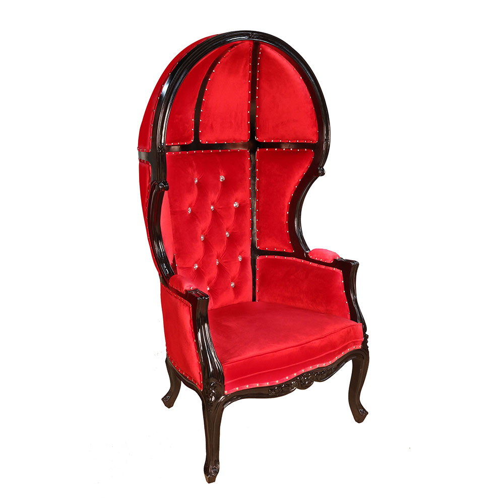 French Balloon Canopy Hood Lounge Chair
