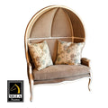 Balloon Hood Throne Loveseat Vintage Furniture_S886L_1
