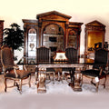 Bellagio 7 Piece Dining Chairs with Glass Top Table_S861SET