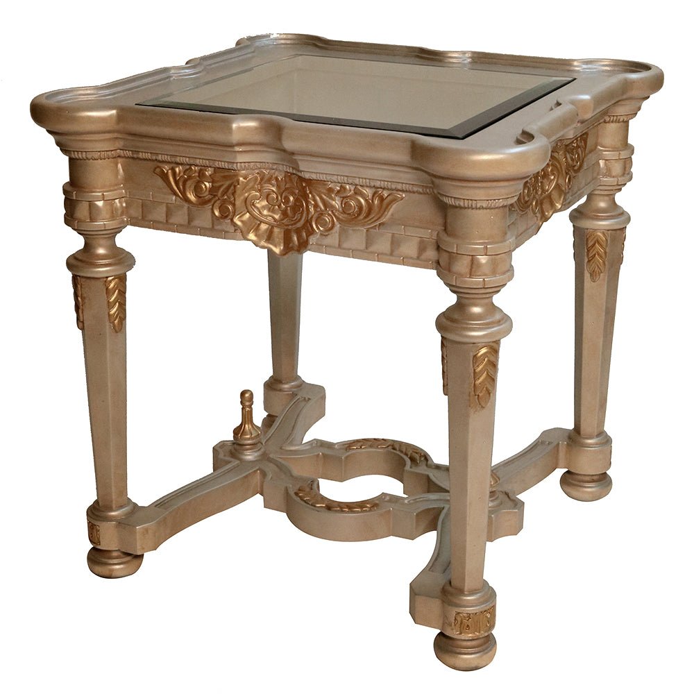 Bianca Glass Top End Table_S1036ET-1
