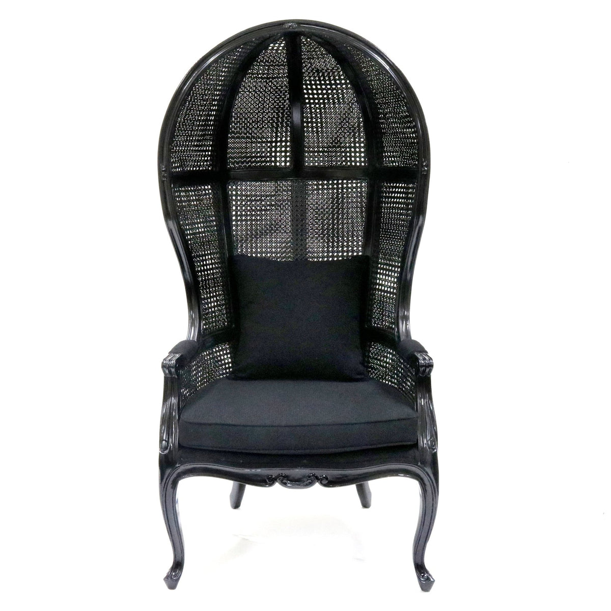 Black Cane Balloon Canopy Lounge Chair_S884LC-1_2
