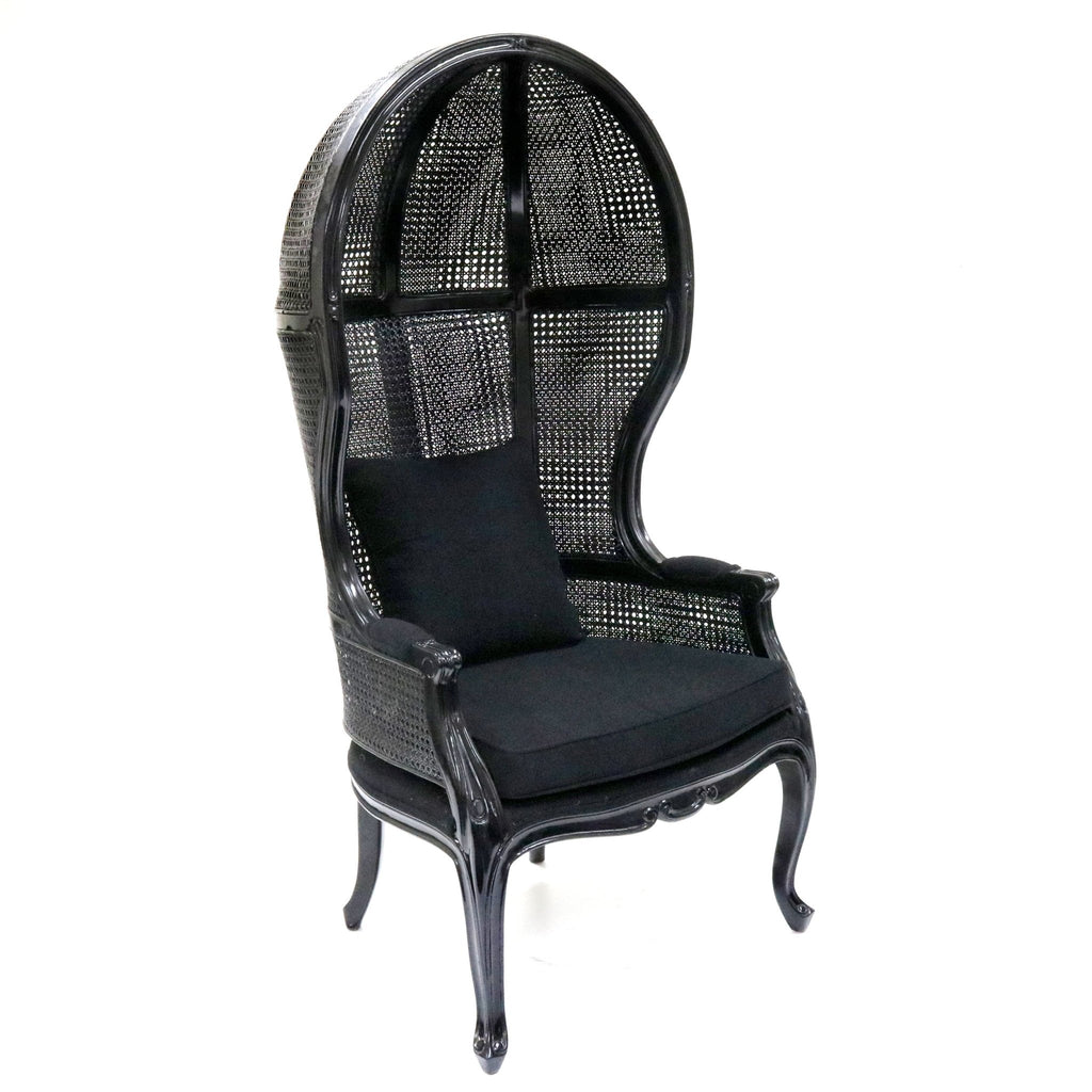 Black Cane Balloon Canopy Lounge Chair_S884LC-1_1