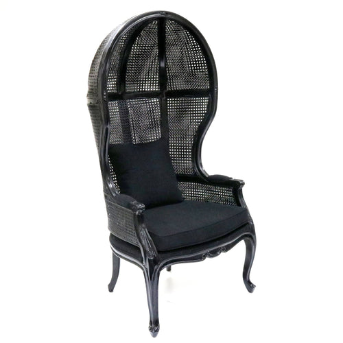 Black Cane Balloon Canopy Lounge Chair_S884LC-1_1
