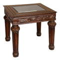 Carved Victorian Accent Table with Beveled Glass S1004ET - 1_S1004ET_1