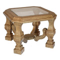 Clean Transitional Glass Top End Table S1020ET - 1_S1020ET-1_1