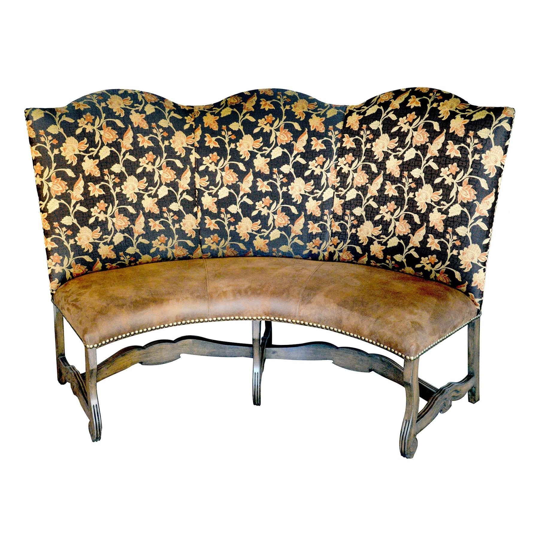 Curved Banquette Loveseat Settee_T71L-1