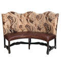 Curved Banquette Loveseat Settee — 5