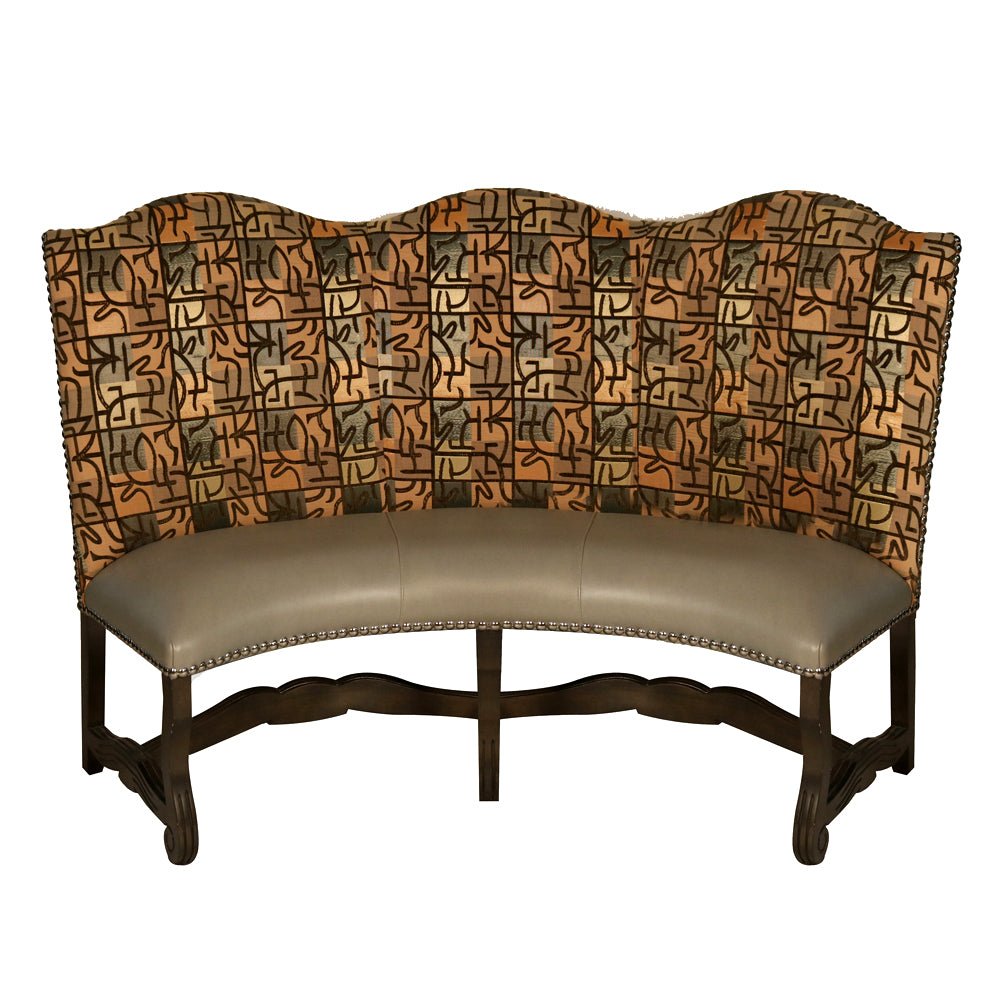 Curved Banquette Loveseat Settee_T71L-6