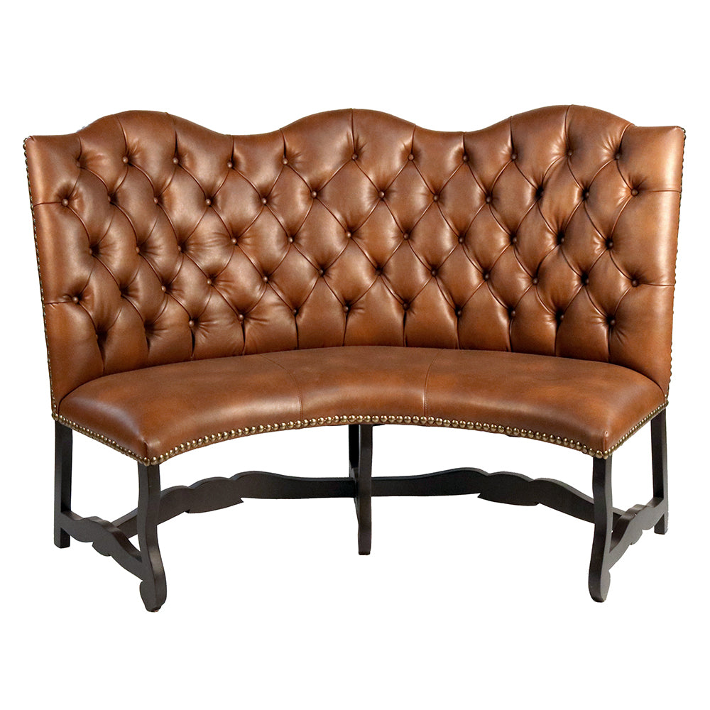 Curved Banquette Loveseat Settee