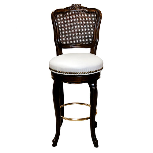 Dancing Lady Italian Cane Back Swivel Barstool S739BA-1 image 0