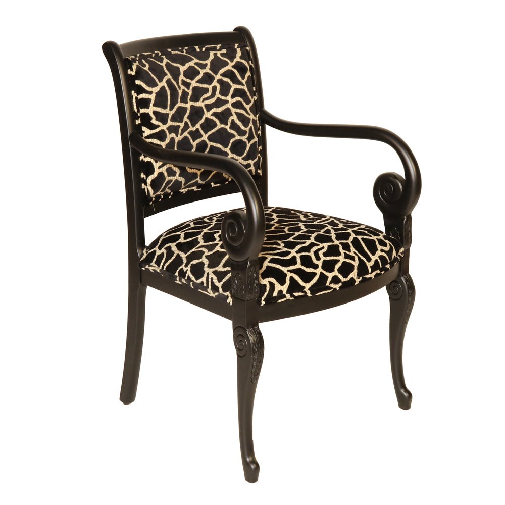 French Restoration Snail Accent Arm Chair_S057A-2