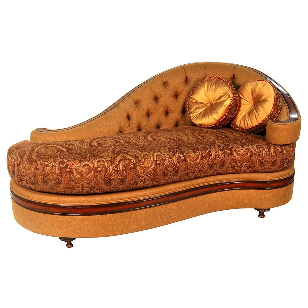 Half Moon High - End Custom Italian Chaise Lounge_S491CL_1