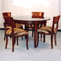 Italian Biedermeier 5 Piece Dining Set — Brown / Brown & Beige