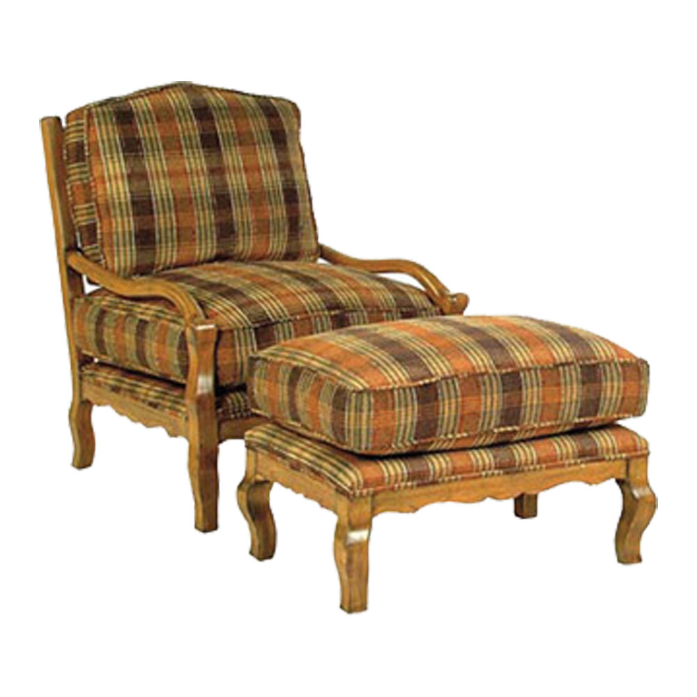 Padova Ladder Back Lounge Chair Ottoman Set