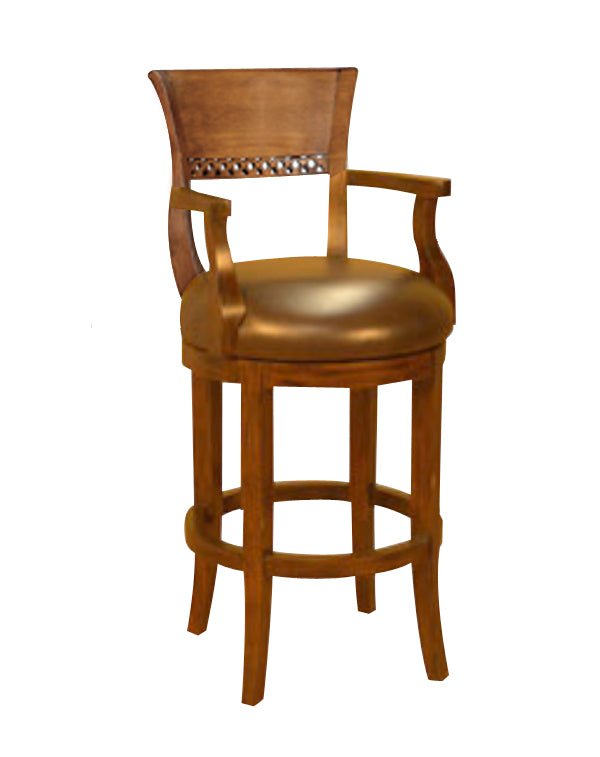 Italian Swivel Biedermeier Arm Barstool_S026BA-1