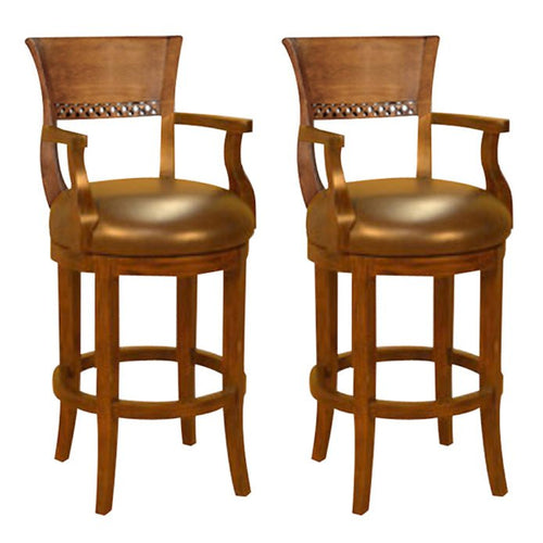 Italian Swivel Biedermeier Arm Barstool_S026BA-1