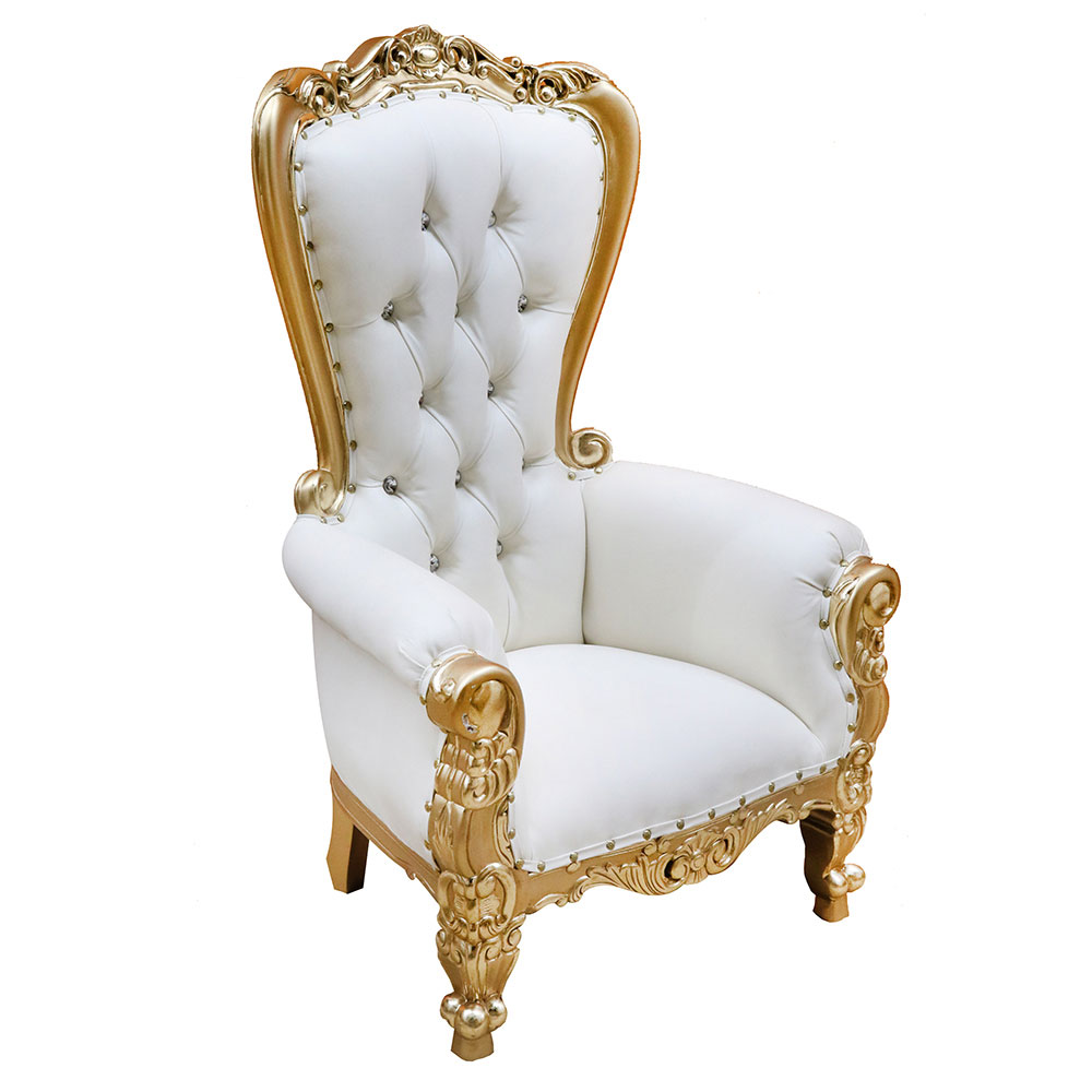 Throne Baroque Lounge Chair Gold Leaf Furniture