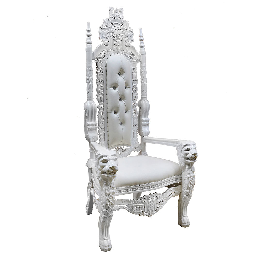 Throne King Lounge Chair White Furniture