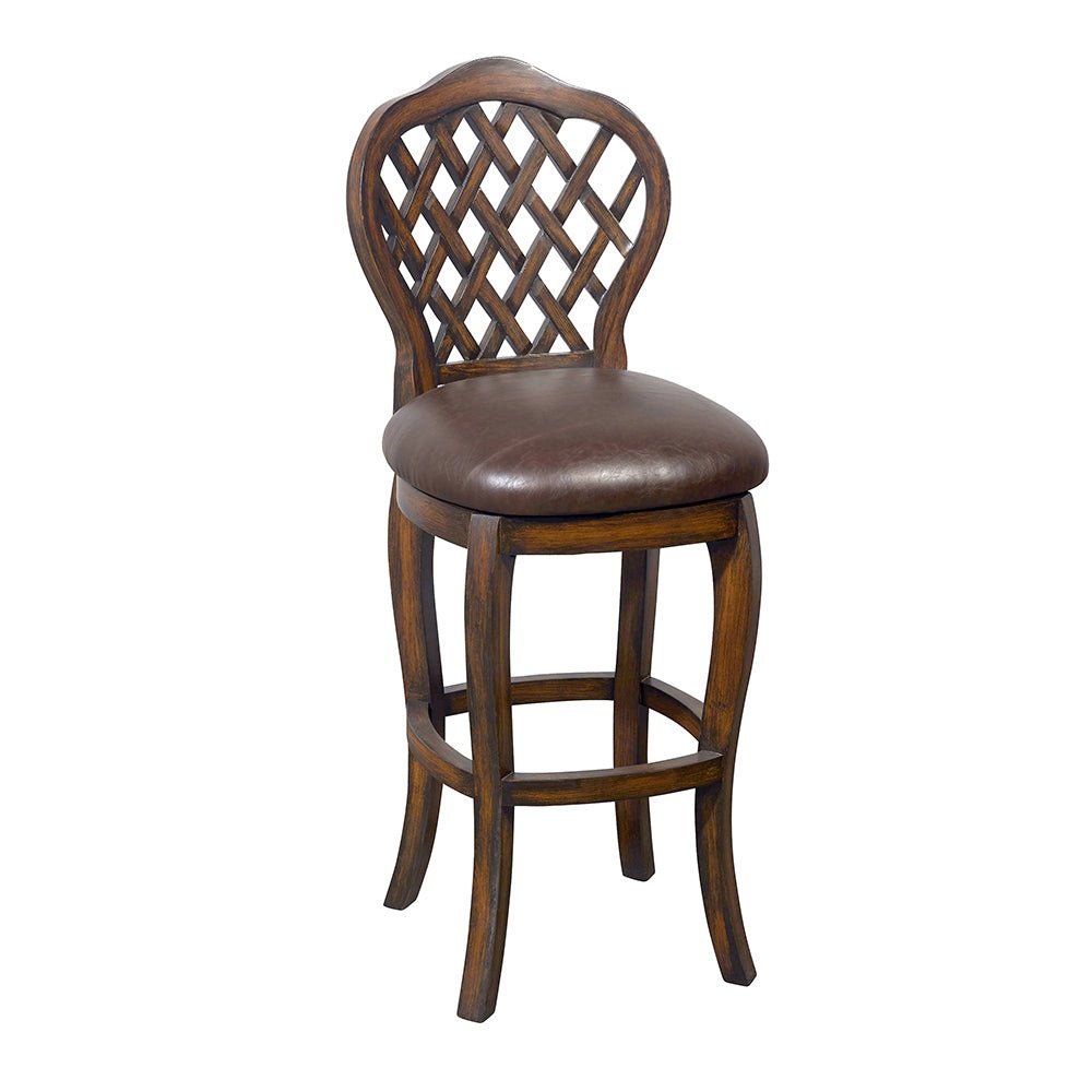 Lattice Cross Swivel Barstool Transitional Furniture_S560BA_1