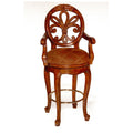 Loraine Motif Back Swivel Arm Barstool Furniture_T58BA_1