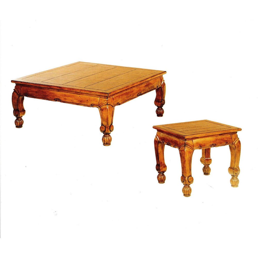Louis XII Wood Top Coffee Table S255SET - 1_S255SET_1