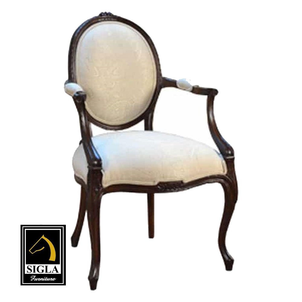 Louis XV Simple Accent Arm Chair_S980A-4