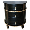 Louis XV Transitional Bombay Chest Nightstand — Gray