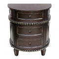 Louis XV Transitional Bombay Chest Nightstand — Black & Silver