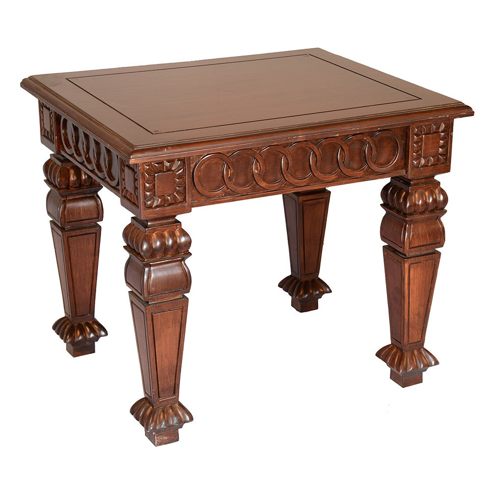 Louis XV Wood Top End Table