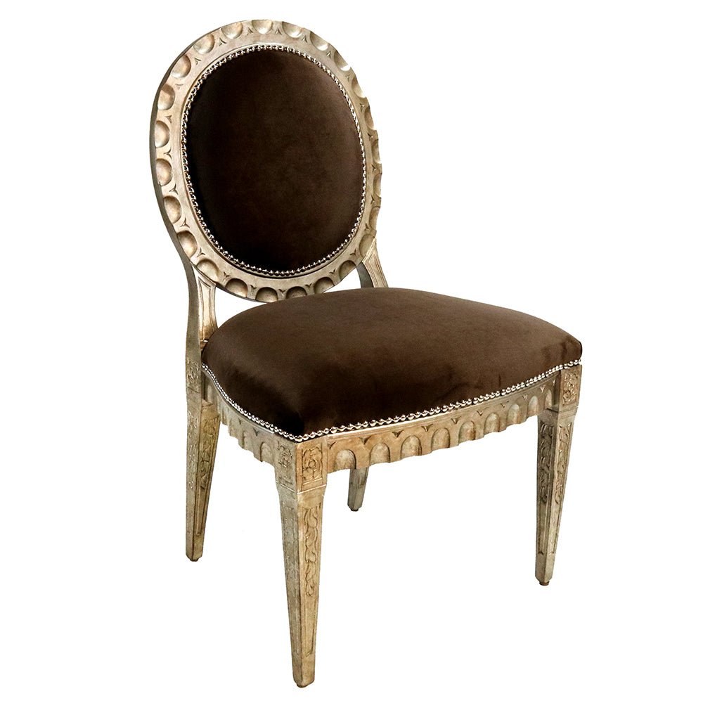 Louis XVI Carved Oval Back Dining Chair_S750S-1