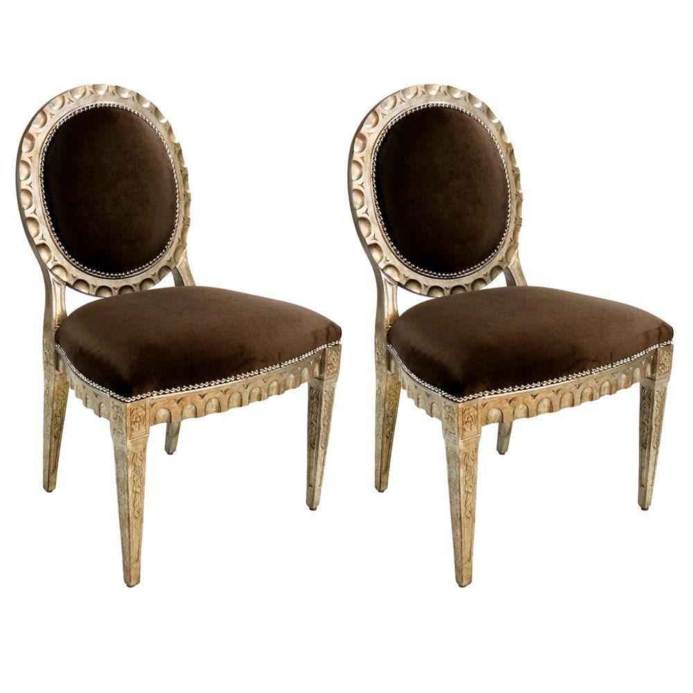 Louis XVI Carved Oval Back Dining Chair_S750S-D-1