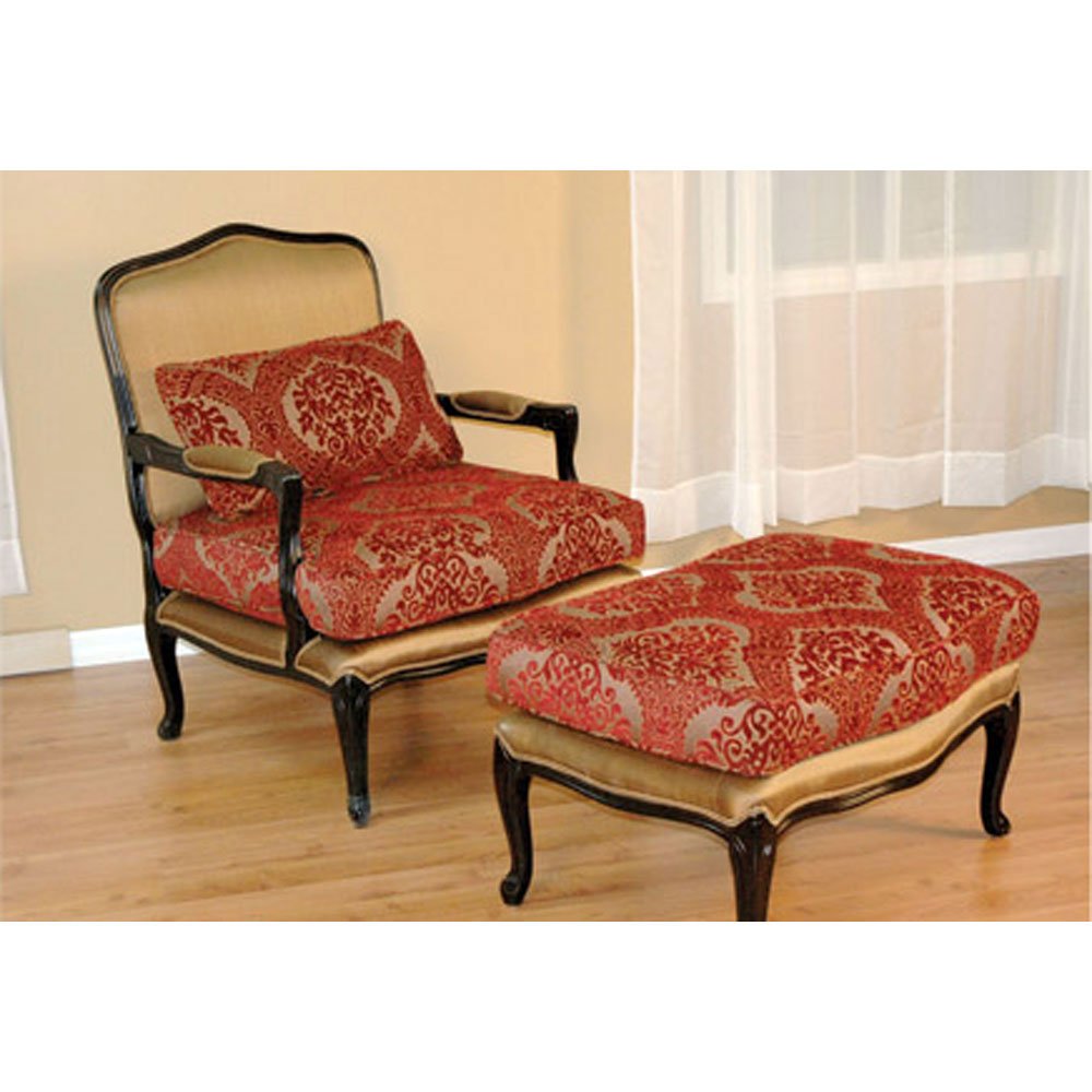 Louis XVI Traditional Lounge Chair and Ottoman_S790SET_1