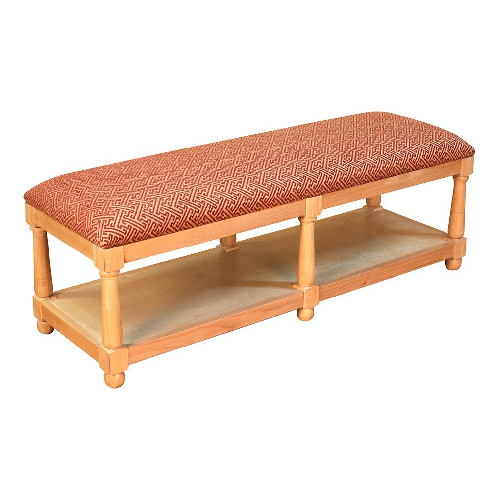Mercede Traditional Bench with Shelf_S047B-2_2