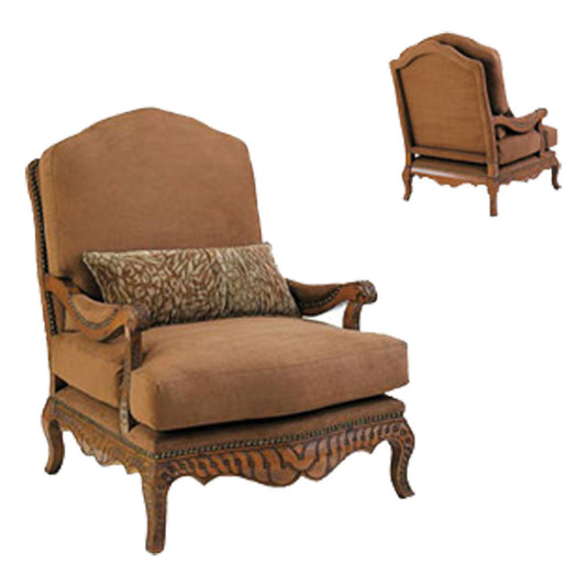 Oversized Carved Lounge Chair Traditional Furniture S414LC