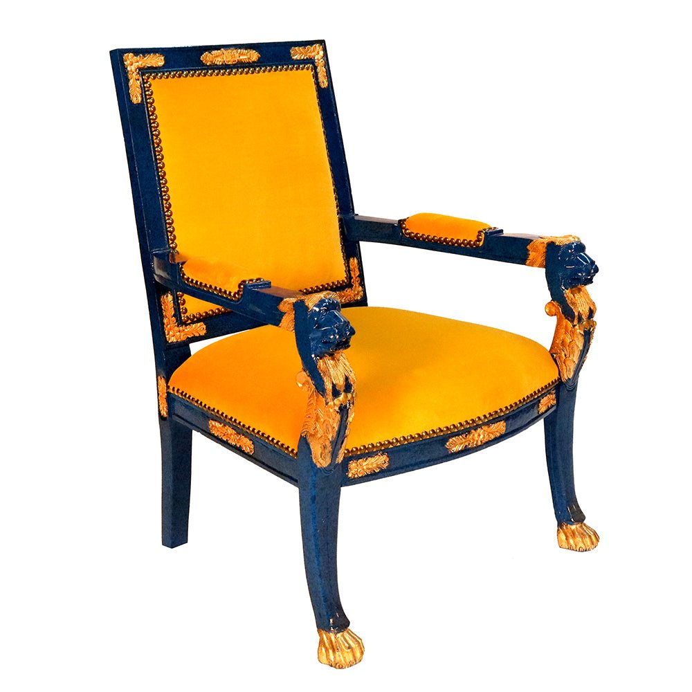 Padova Lion Arm Chair with Lakers Colors_S849A