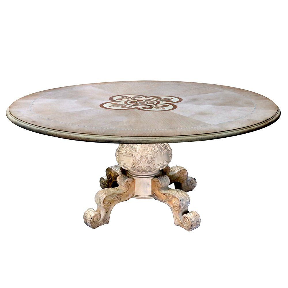 Regency Style Round Pedestal Dining Table_S090TWT-1_1