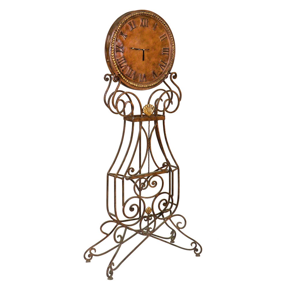Round Clock on Metal Stand_S607Clock_1