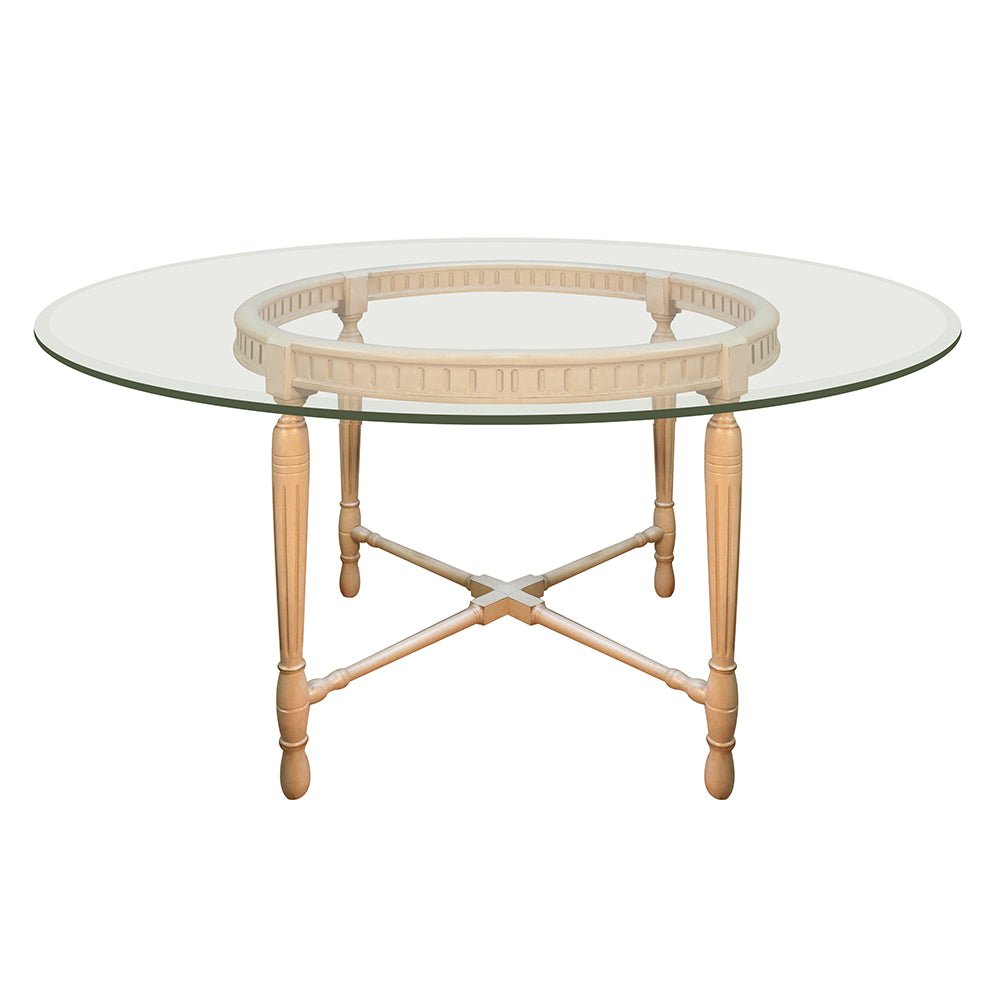 Round Mimi Country Glass Top Dining Table_S781T-1_1