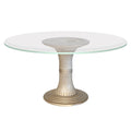 Round Spaghetti Wood Top Table — 2