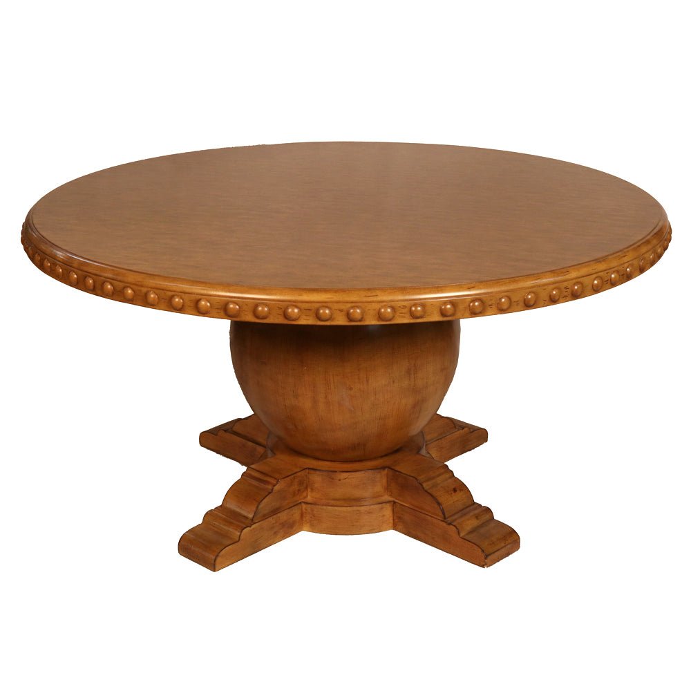 Round Wood Top Traditional Dining Table_S078TWT_1